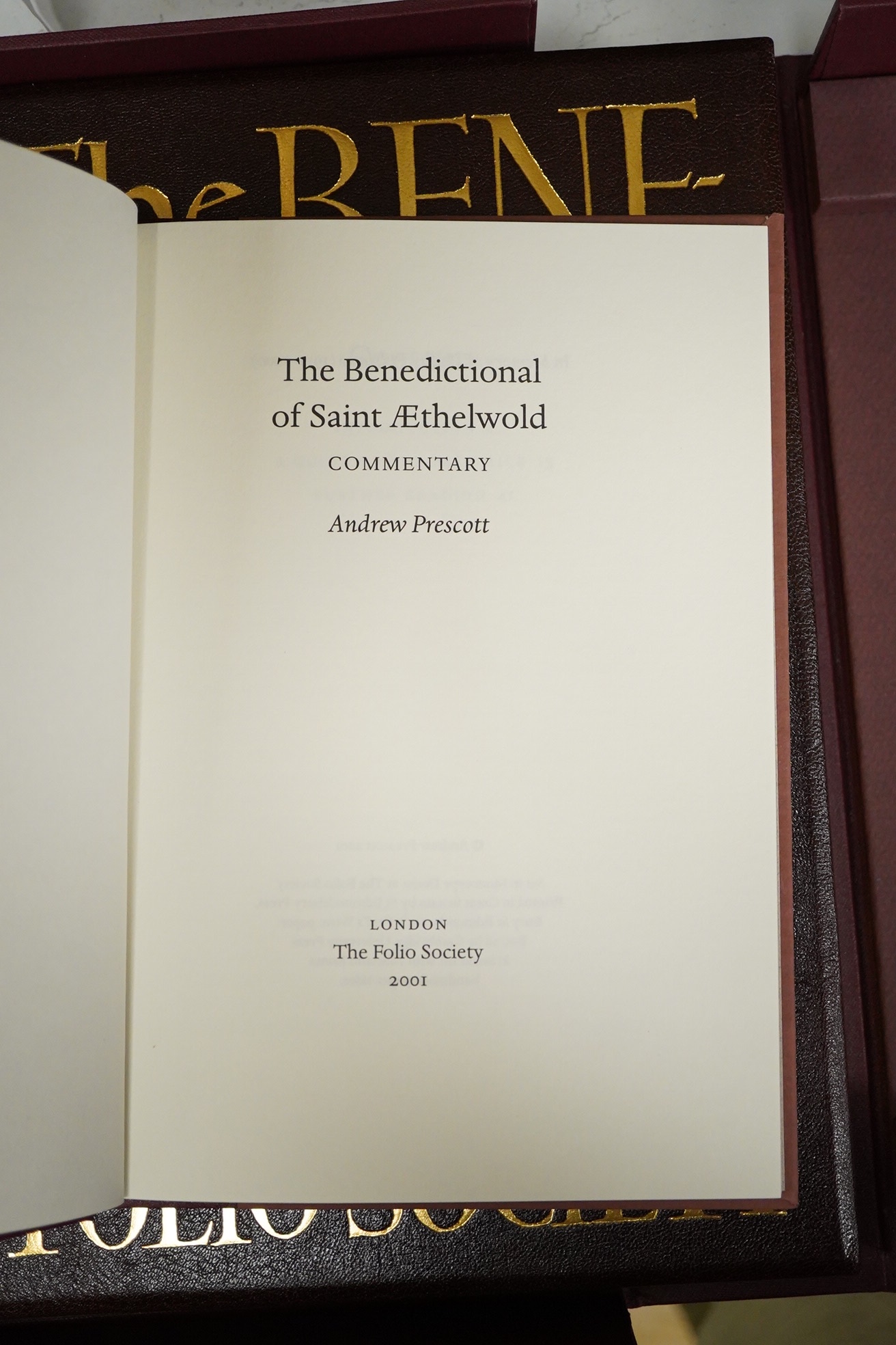 The Benedictional of Saint Athelwold. Limited facsimile edition. 119ff. in gold and colour (text and illus.) and limitation leaf; publisher's gilt lettered morocco with blind decorated panelled spine, ge. (by Smith Settl